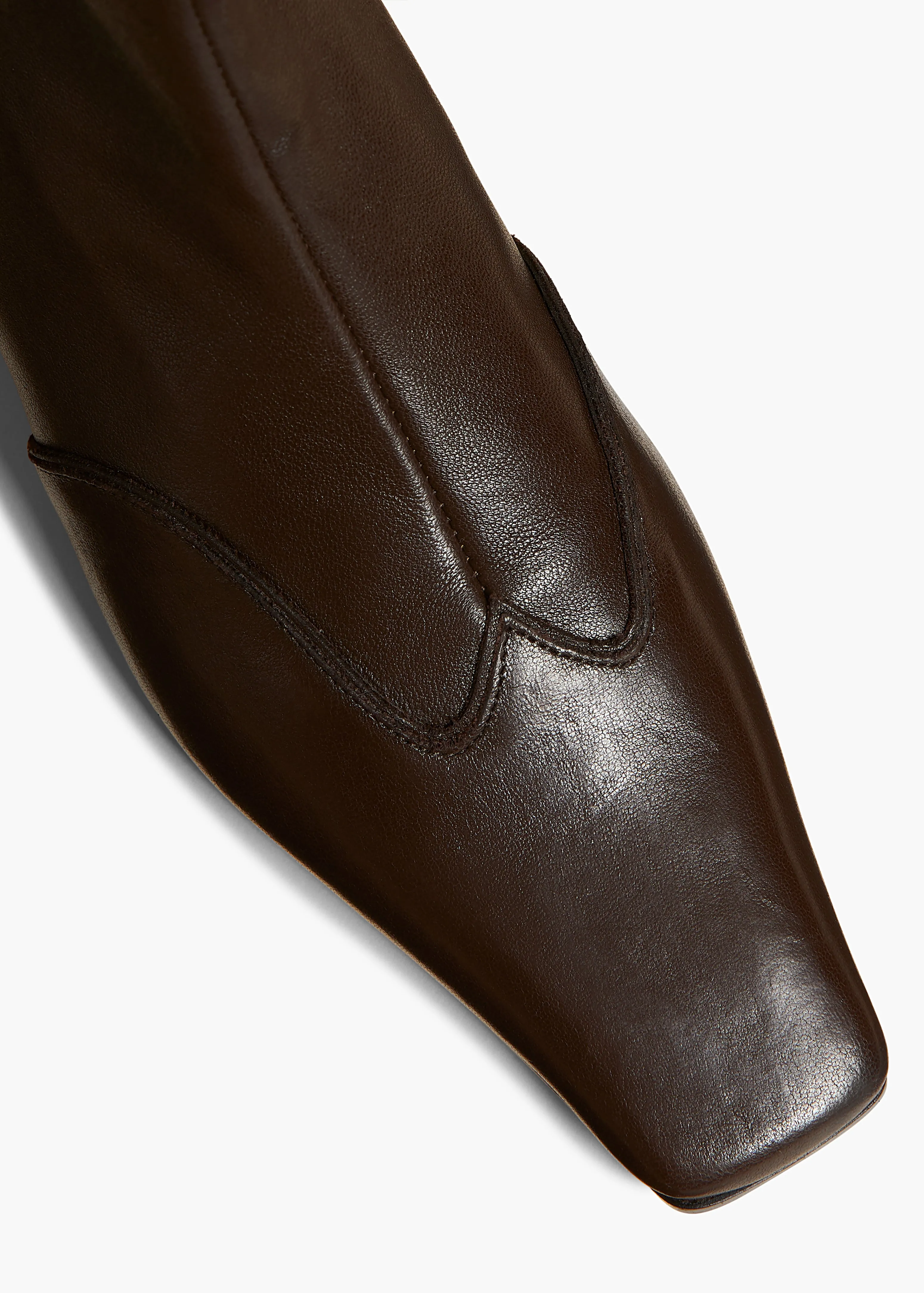 Nevada Stretch Low Boot in Dark Brown Nappa Leather